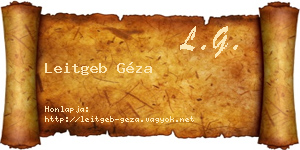 Leitgeb Géza névjegykártya